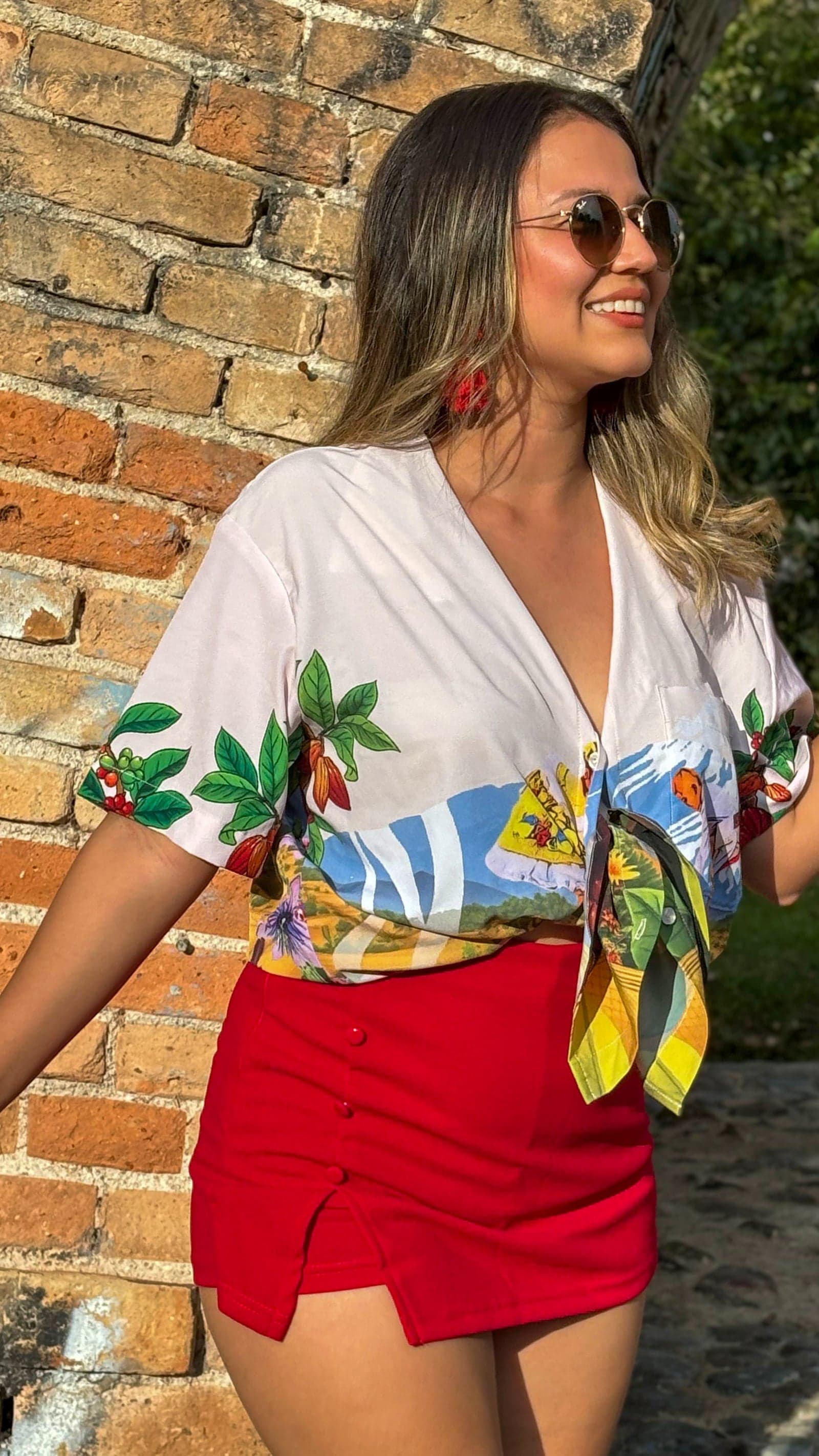 Camisa con estampado Tierra de Contrastes